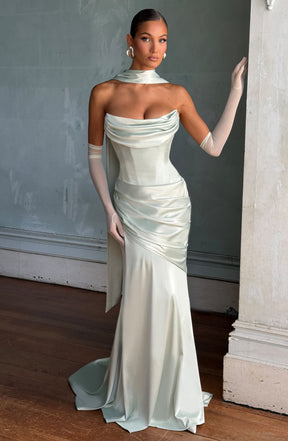 Robe longue Kensington – Menthe