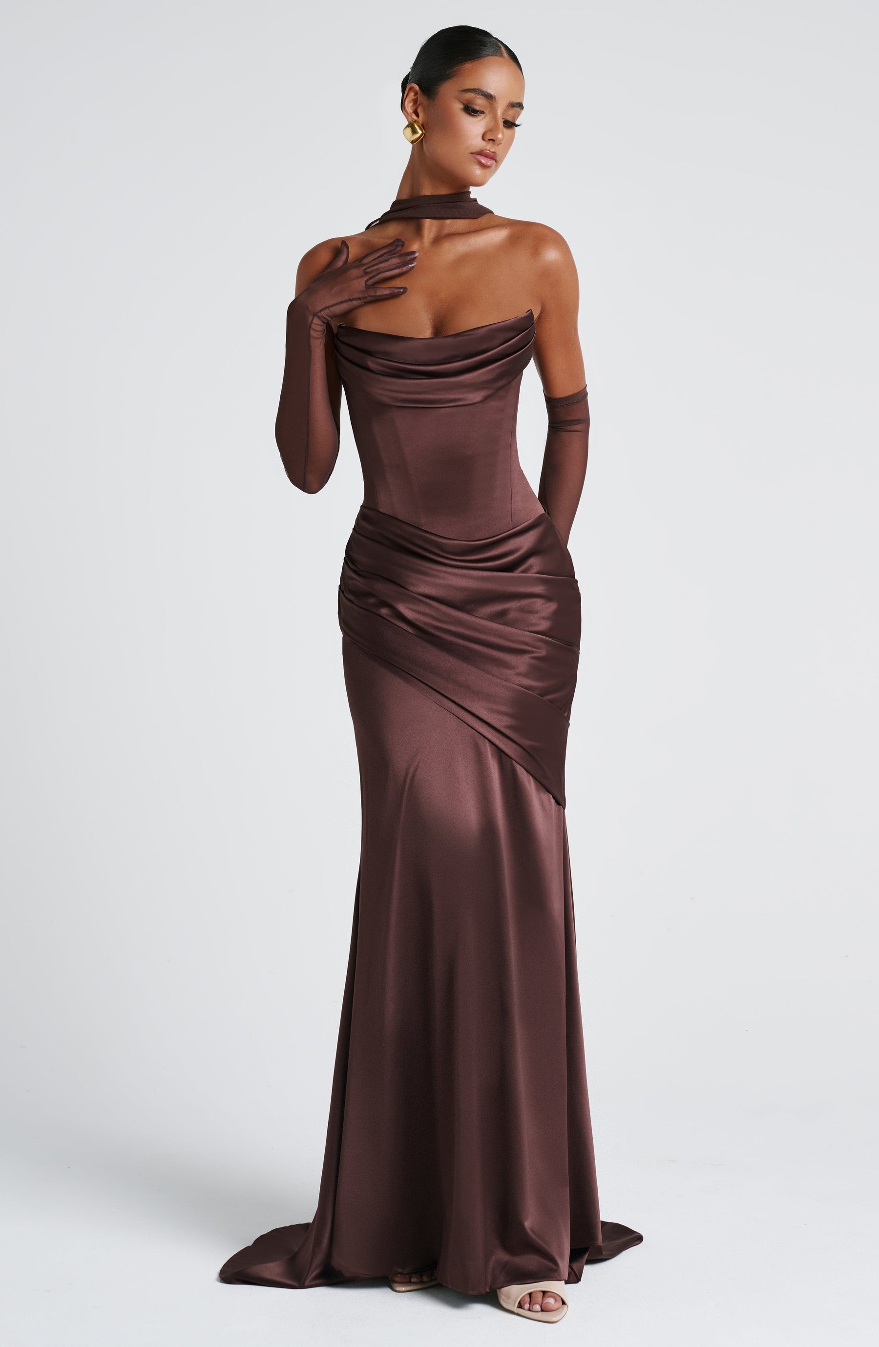 Kensington Maxi Dress - Plum Brown Ryvelle