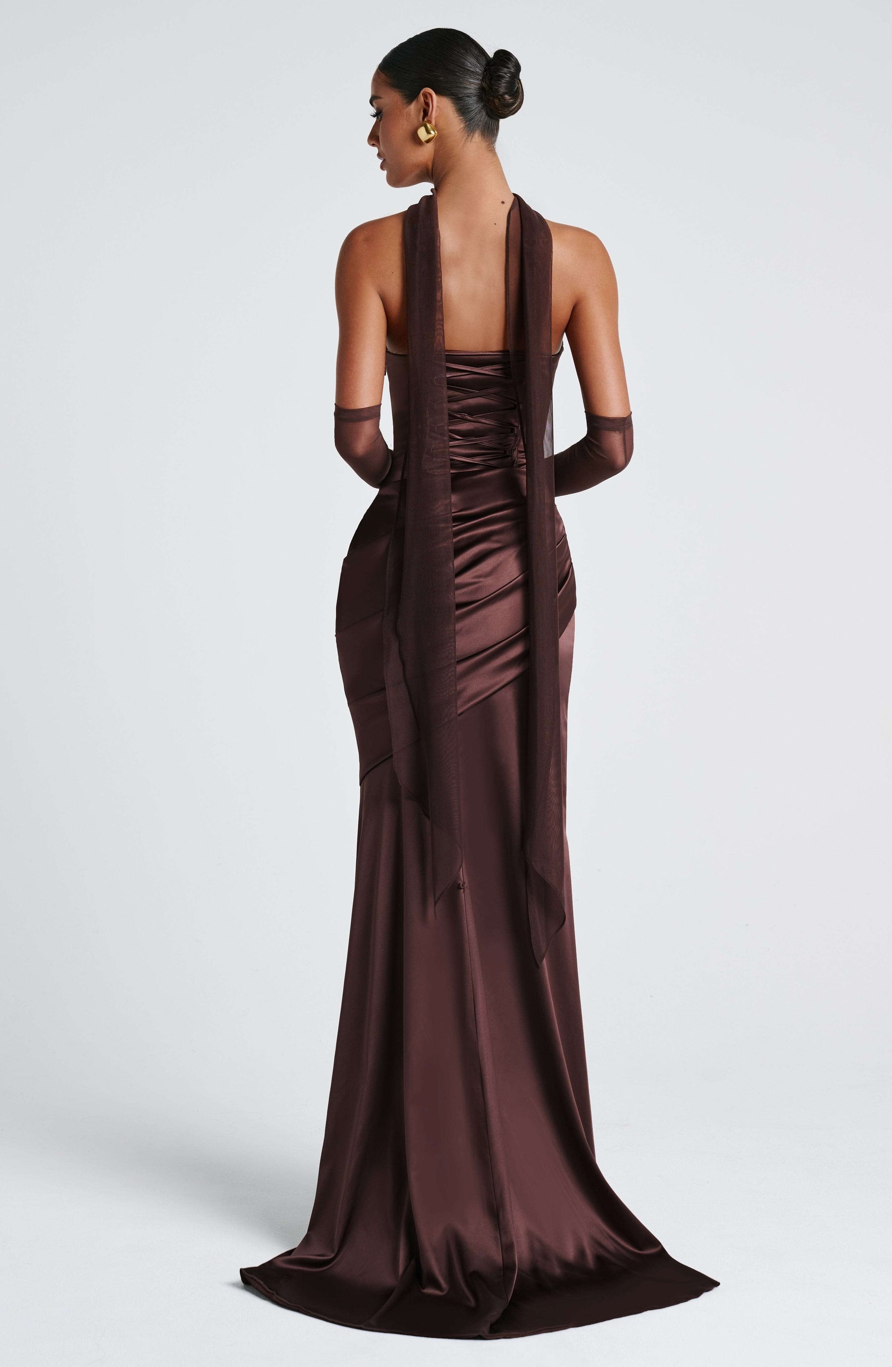 Kensington Maxi Dress - Plum Brown Ryvelle