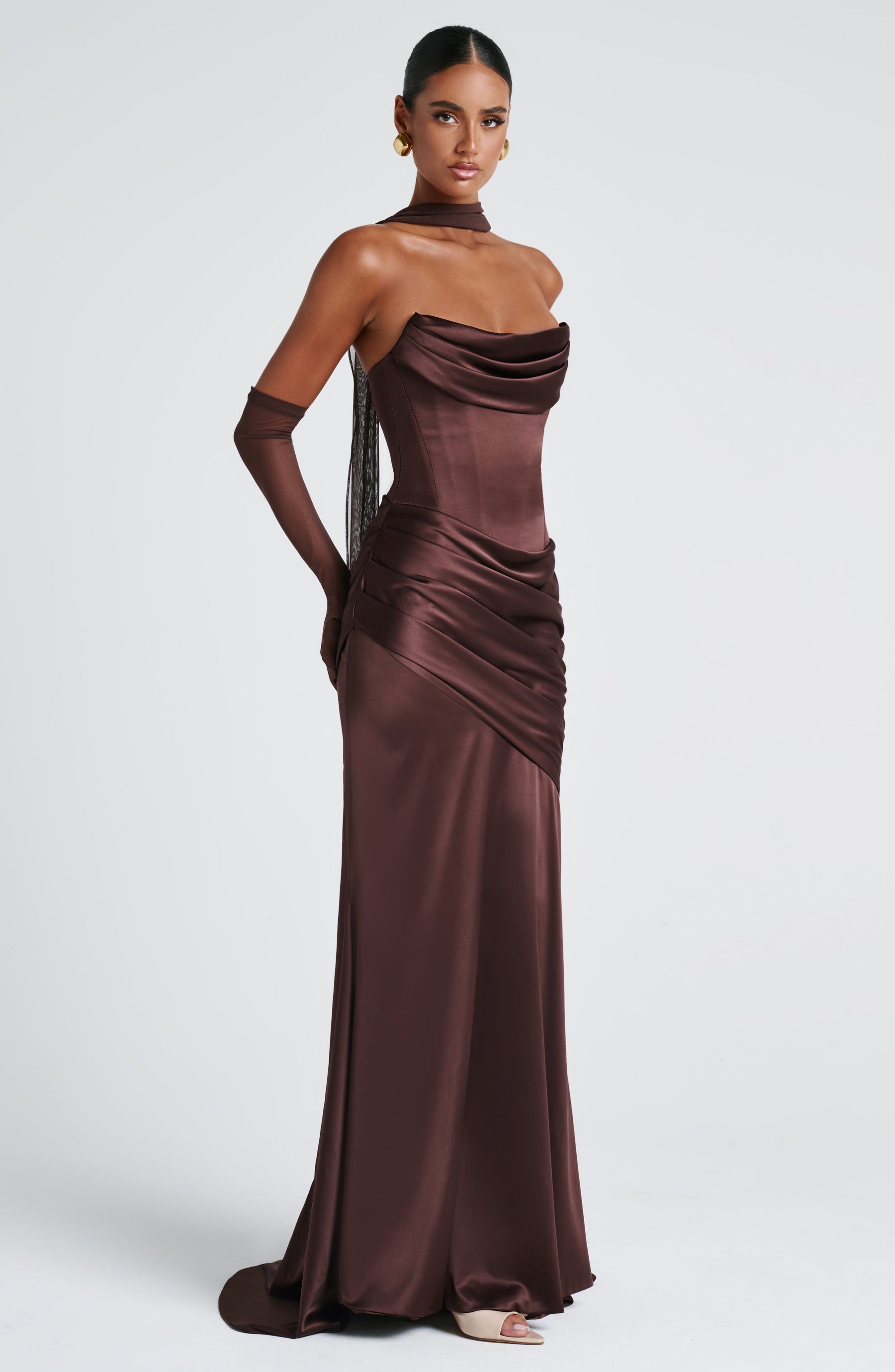 Kensington Maxi Dress - Plum Brown Ryvelle