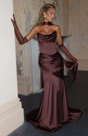 Kensington Maxi Dress - Plum Brown Ryvelle