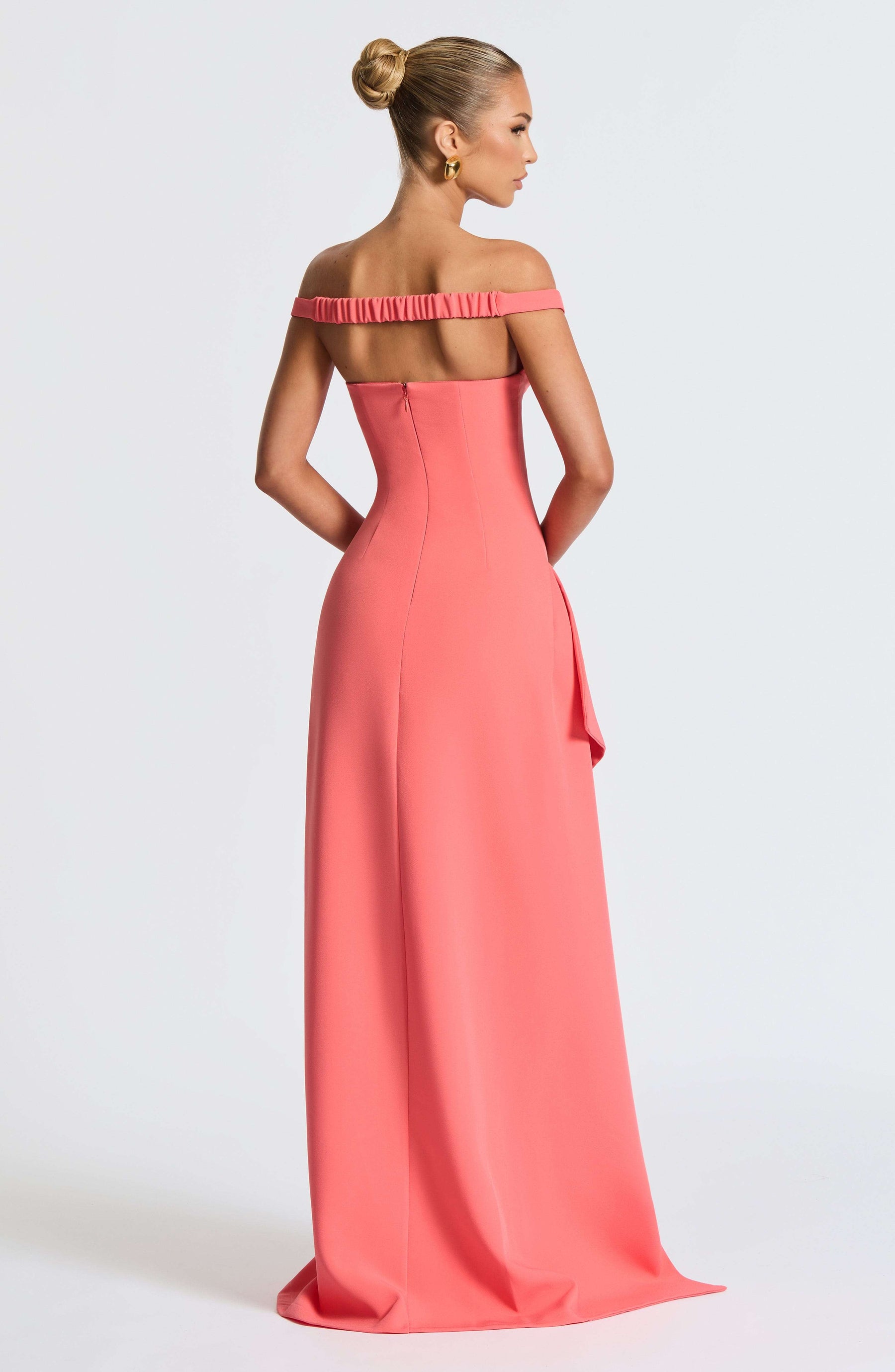 Khalesia Maxi Dress - Coral Pink Ryvelle