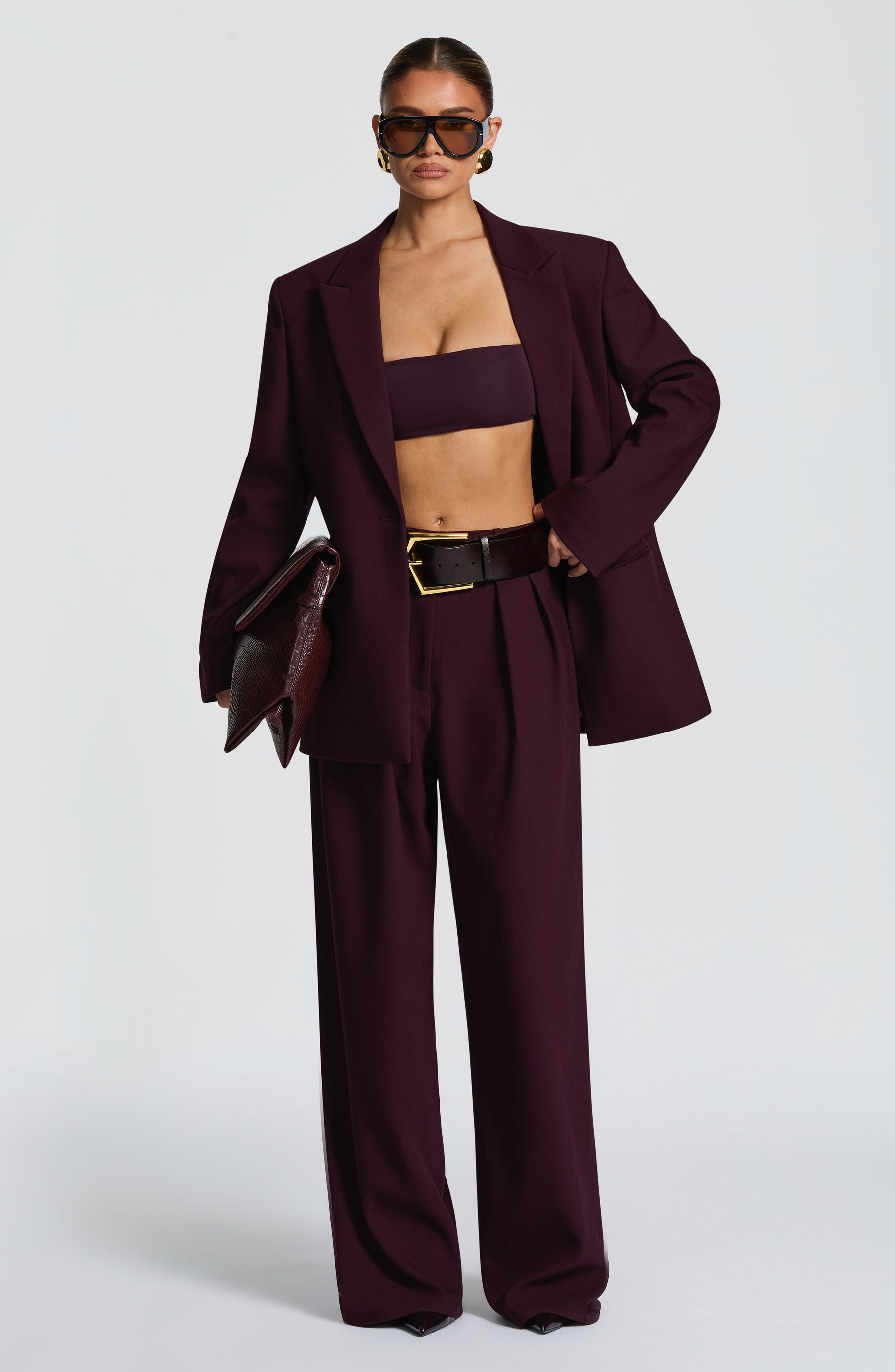 Kirsty Pants - Plum Ryvelle