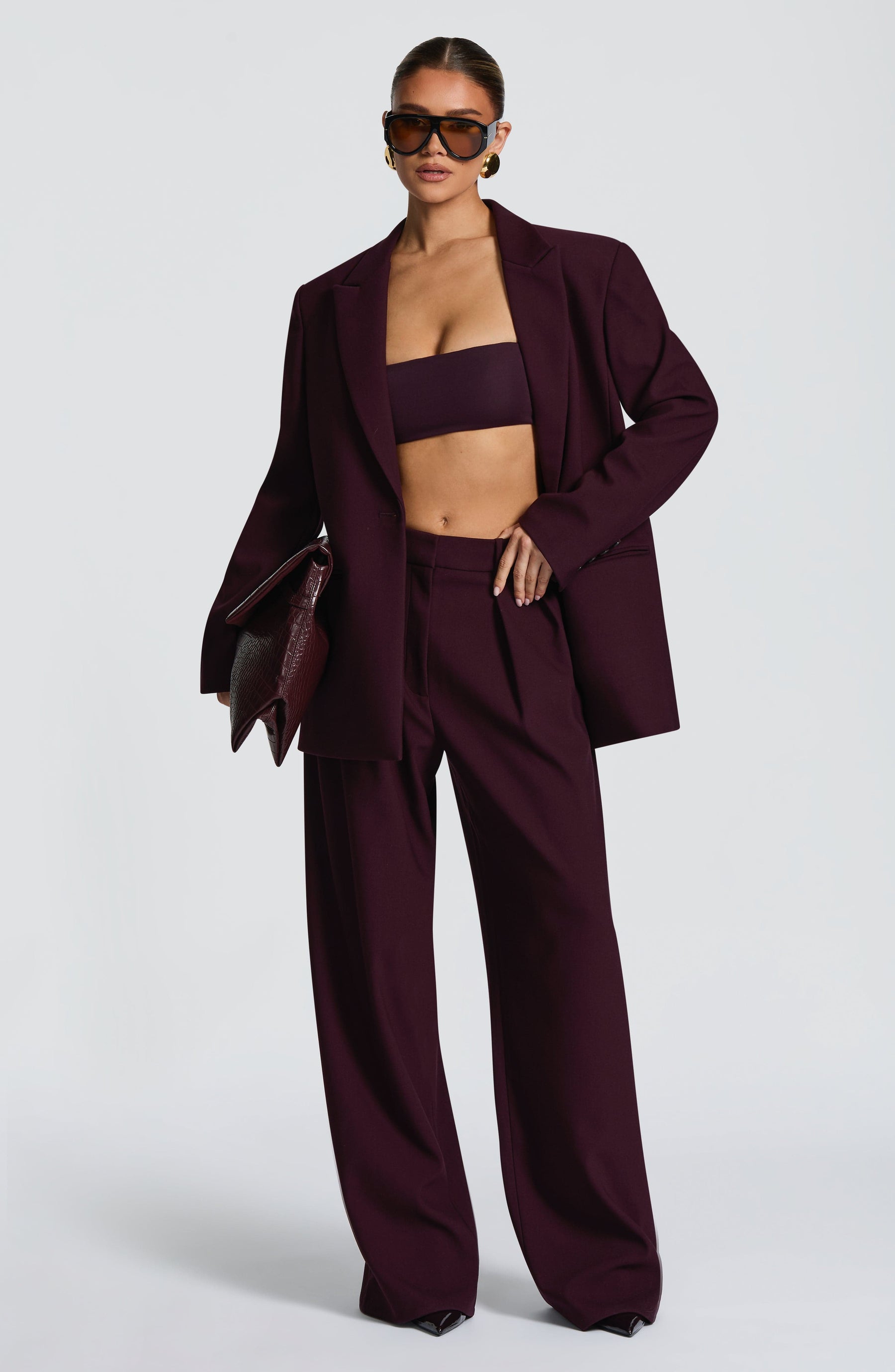 Kirsty Pants - Plum Ryvelle