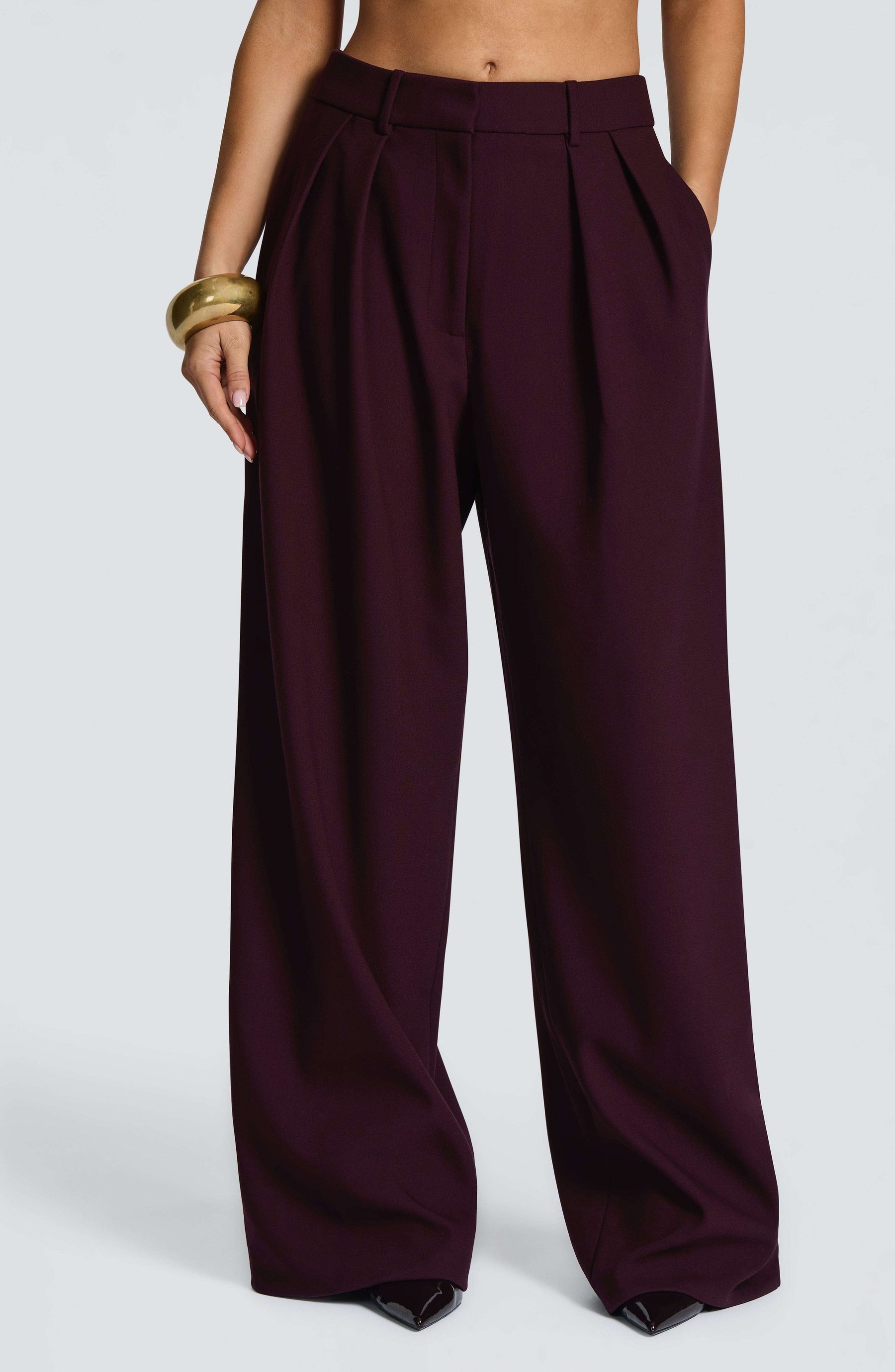 Kirsty Pants - Plum Ryvelle