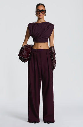 Kirsty Pants - Plum Ryvelle