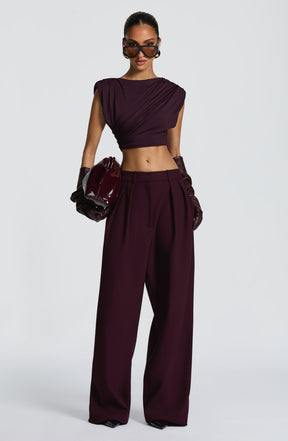 Kirsty Pants - Plum Ryvelle