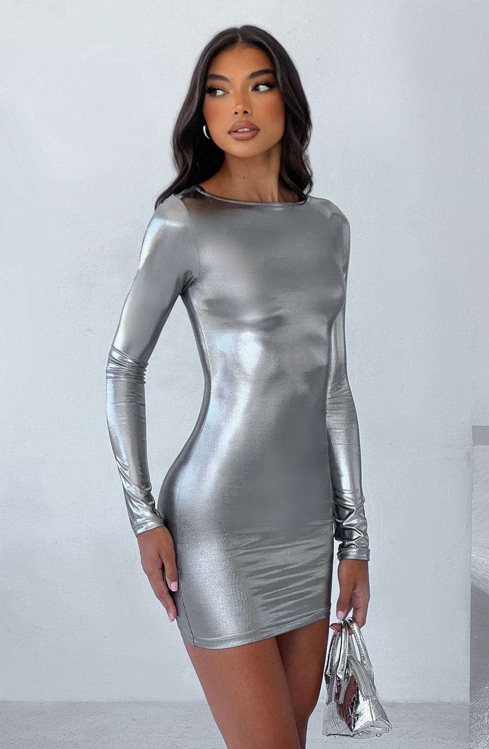 Kyranni Mini Dress - Gunmetal Ryvelle