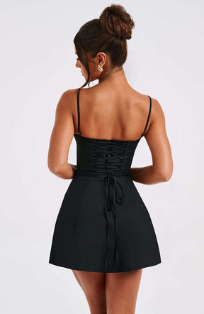 Lacey Mini Dress - Black Ryvelle