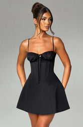 Lacey Mini Dress - Black Ryvelle