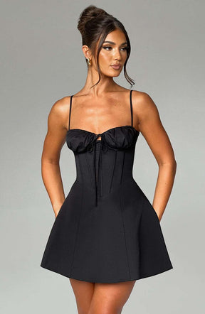 Lacey Mini Dress - Black Ryvelle