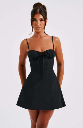 Lacey Mini Dress - Black Ryvelle
