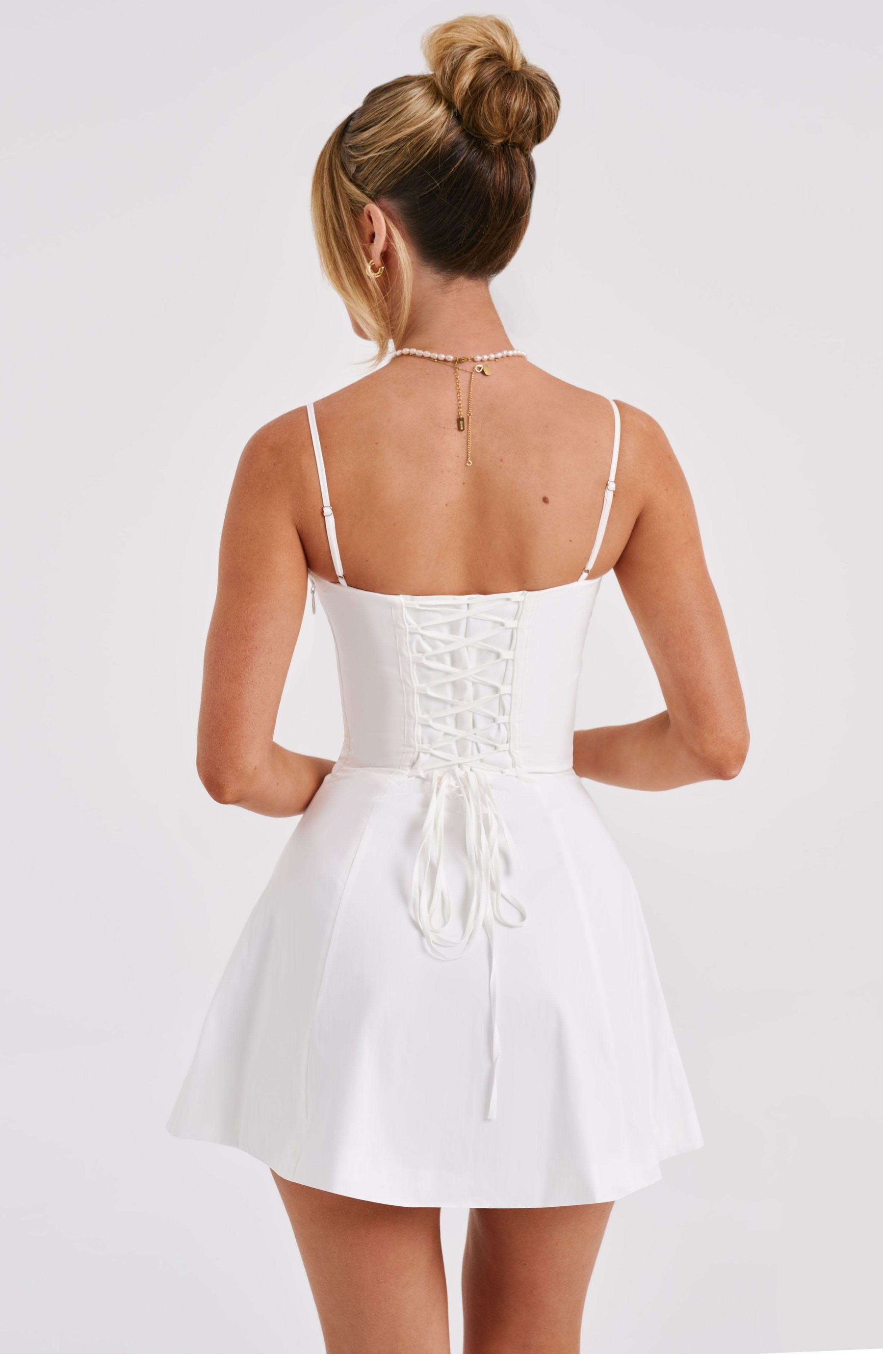 Lacey Mini Dress - Ivory Ryvelle