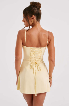 Lacey Mini Dress - Lemon Ryvelle