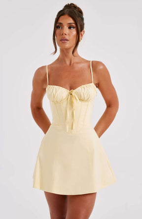 Lacey Mini Dress - Lemon Ryvelle