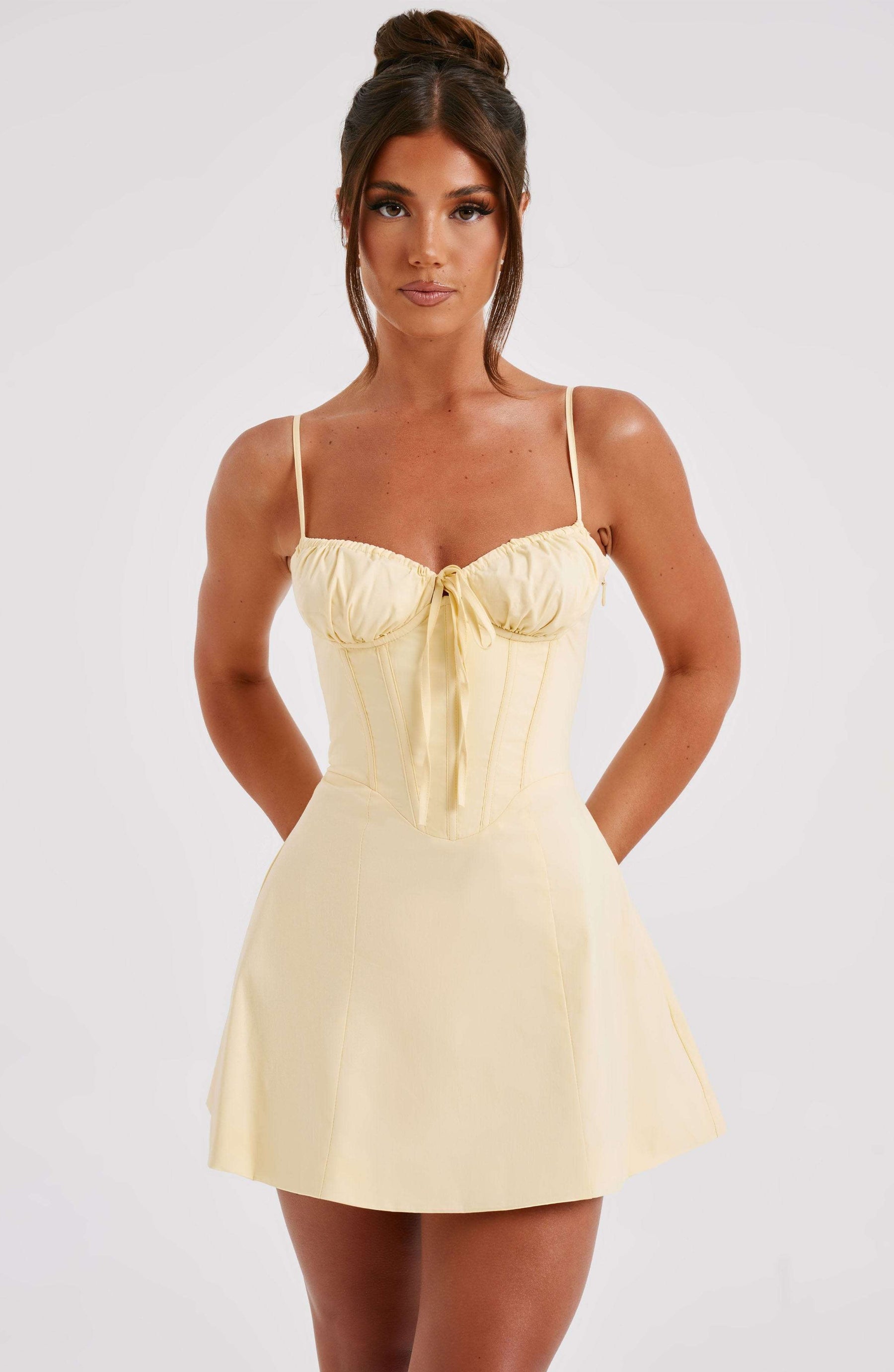 Lacey Mini Dress - Lemon Ryvelle