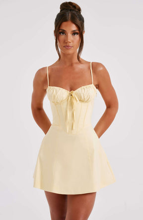 Lacey Mini Dress - Lemon Ryvelle