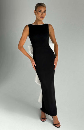 Lana Midaxi Dress - Black/White Ryvelle