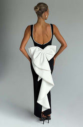Lana Midaxi Dress - Black/White Ryvelle