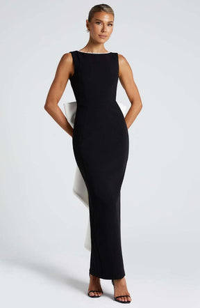 Lana Midaxi Dress - Black/White Ryvelle