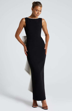 Lana Midaxi Dress - Black/White Ryvelle