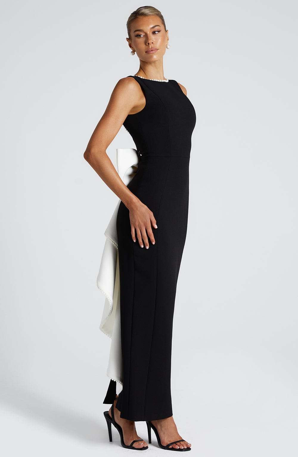 Lana Midaxi Dress - Black/White Ryvelle