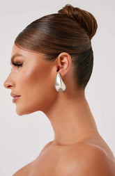 Large Fayth Earrings - Silver Ryvelle