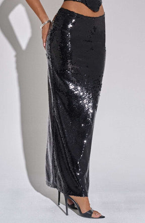 Larisa Maxi Skirt - Black Ryvelle