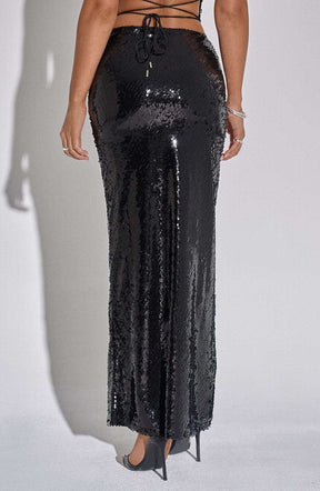 Larisa Maxi Skirt - Black Ryvelle