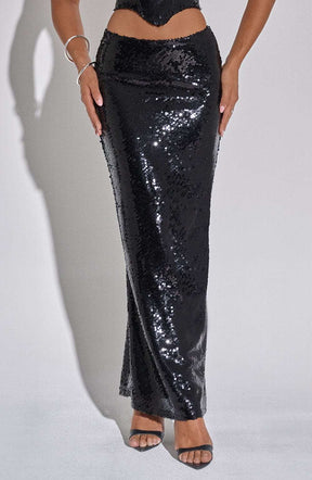 Larisa Maxi Skirt - Black Ryvelle