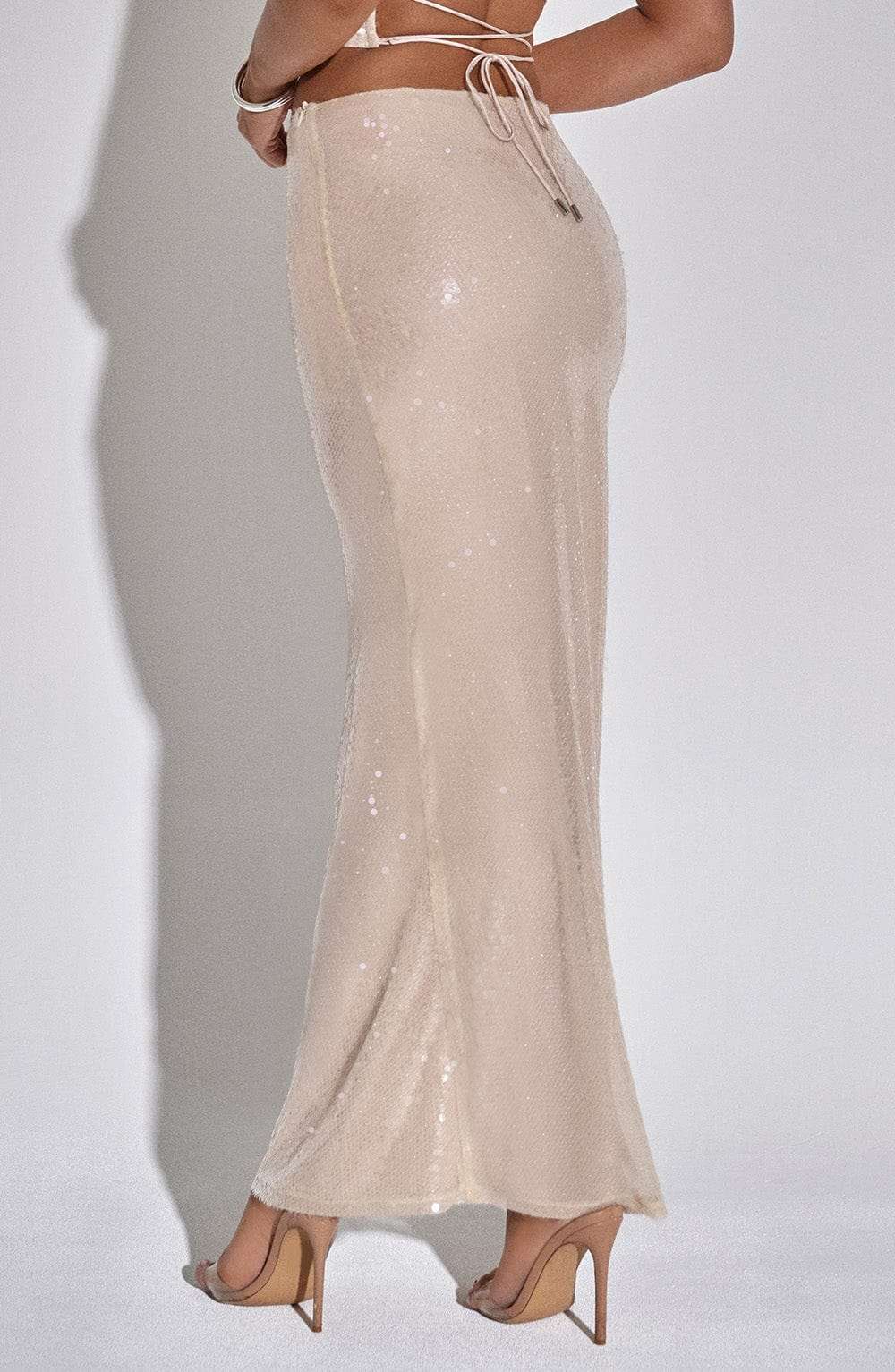 Larisa Maxi Skirt - Nude Ryvelle