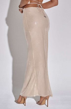 Larisa Maxi Skirt - Nude Ryvelle
