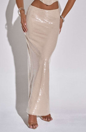 Larisa Maxi Skirt - Nude Ryvelle