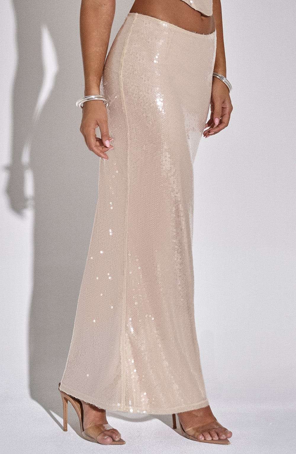 Larisa Maxi Skirt - Nude Ryvelle