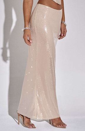 Larisa Maxi Skirt - Nude Ryvelle