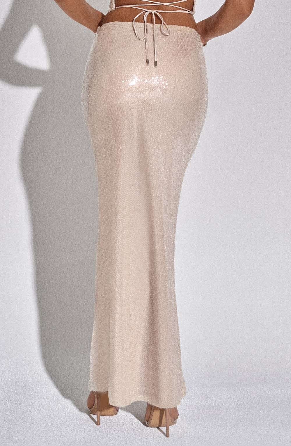 Larisa Maxi Skirt - Nude Ryvelle