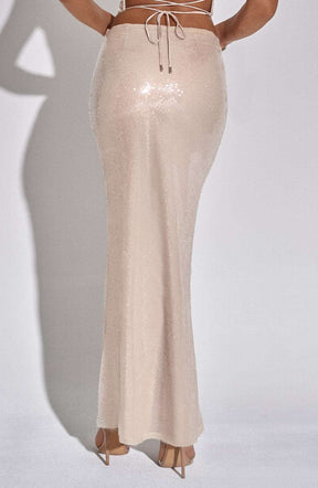 Larisa Maxi Skirt - Nude Ryvelle