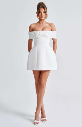 Laurel Mini Dress - Ivory Ryvelle