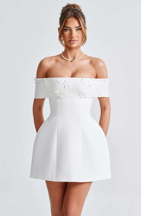 Laurel Mini Dress - Ivory Ryvelle