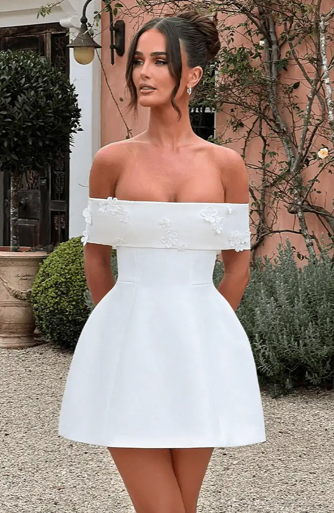 Laurel Mini Dress - Ivory Ryvelle