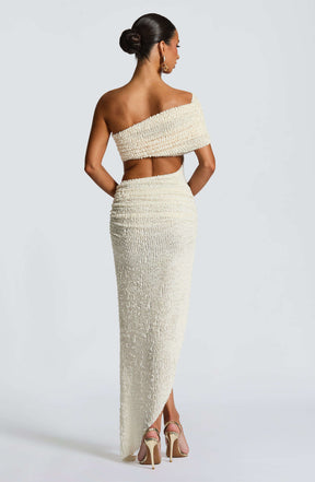 Laverna Midi Dress - Ivory Ryvelle