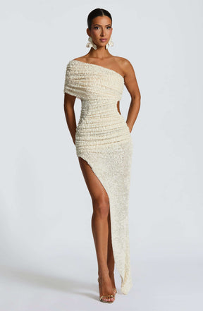 Laverna Midi Dress - Ivory Ryvelle