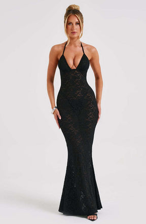Leilina Maxi Dress - Black Ryvelle