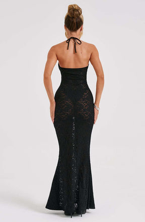 Leilina Maxi Dress - Black Ryvelle