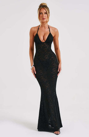 Leilina Maxi Dress - Black Ryvelle