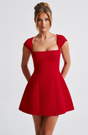 Mini-robe Lena - Rouge