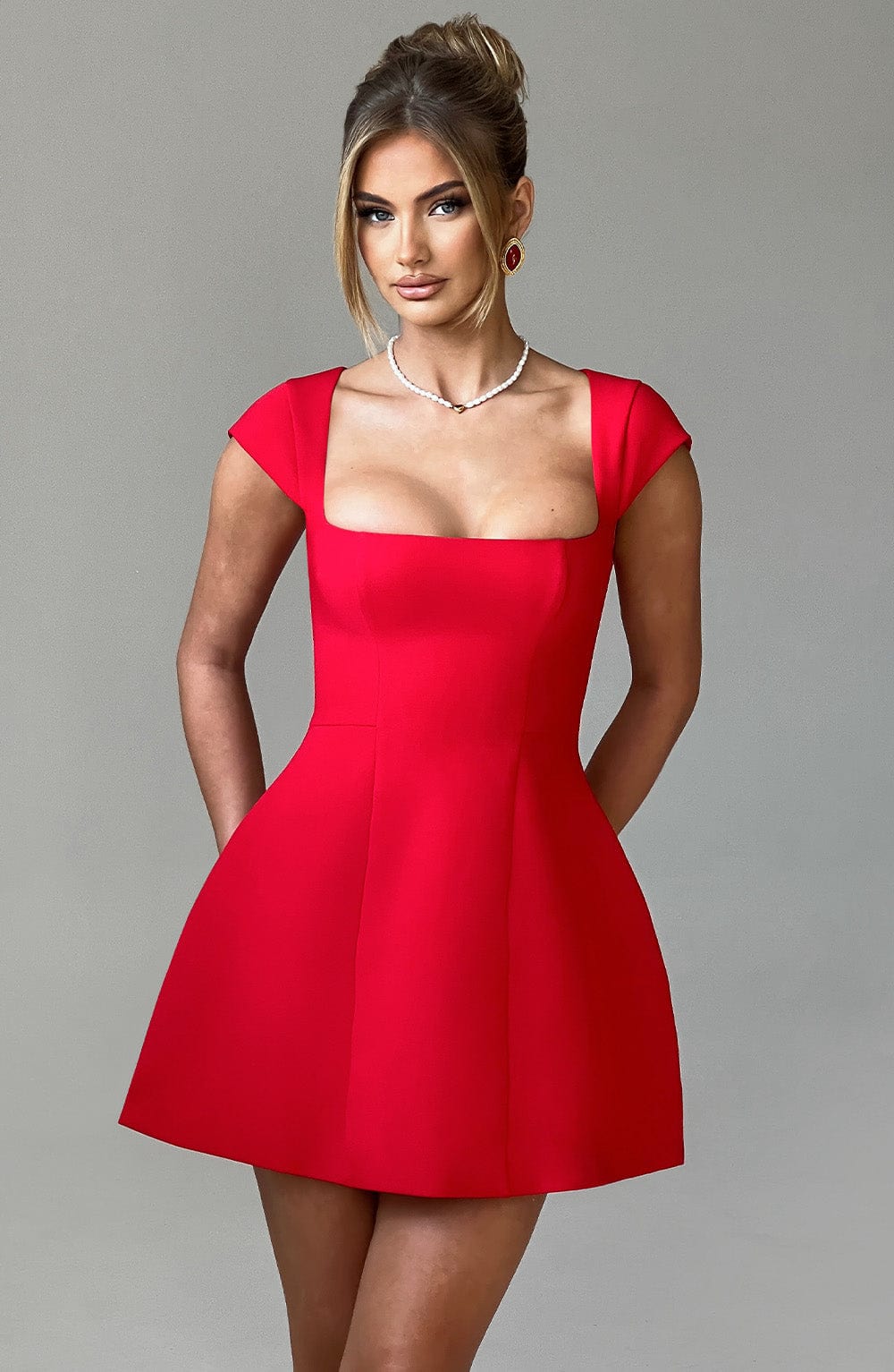 Mini-robe Lena - Rouge