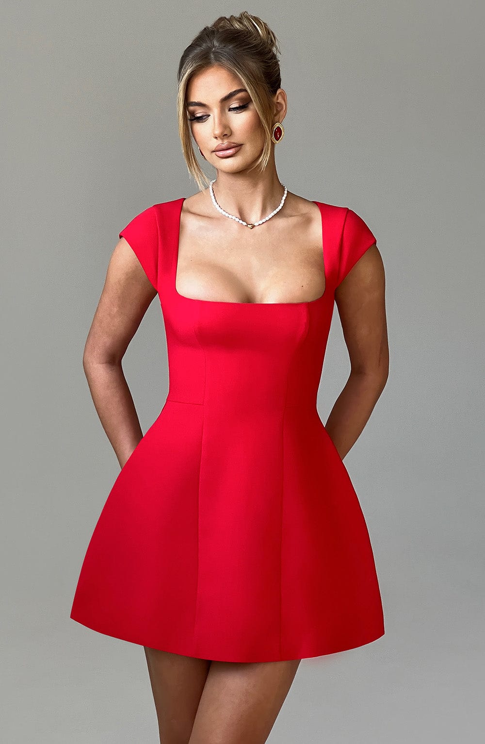 Mini-robe Lena - Rouge