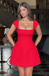 Mini-robe Lena - Rouge