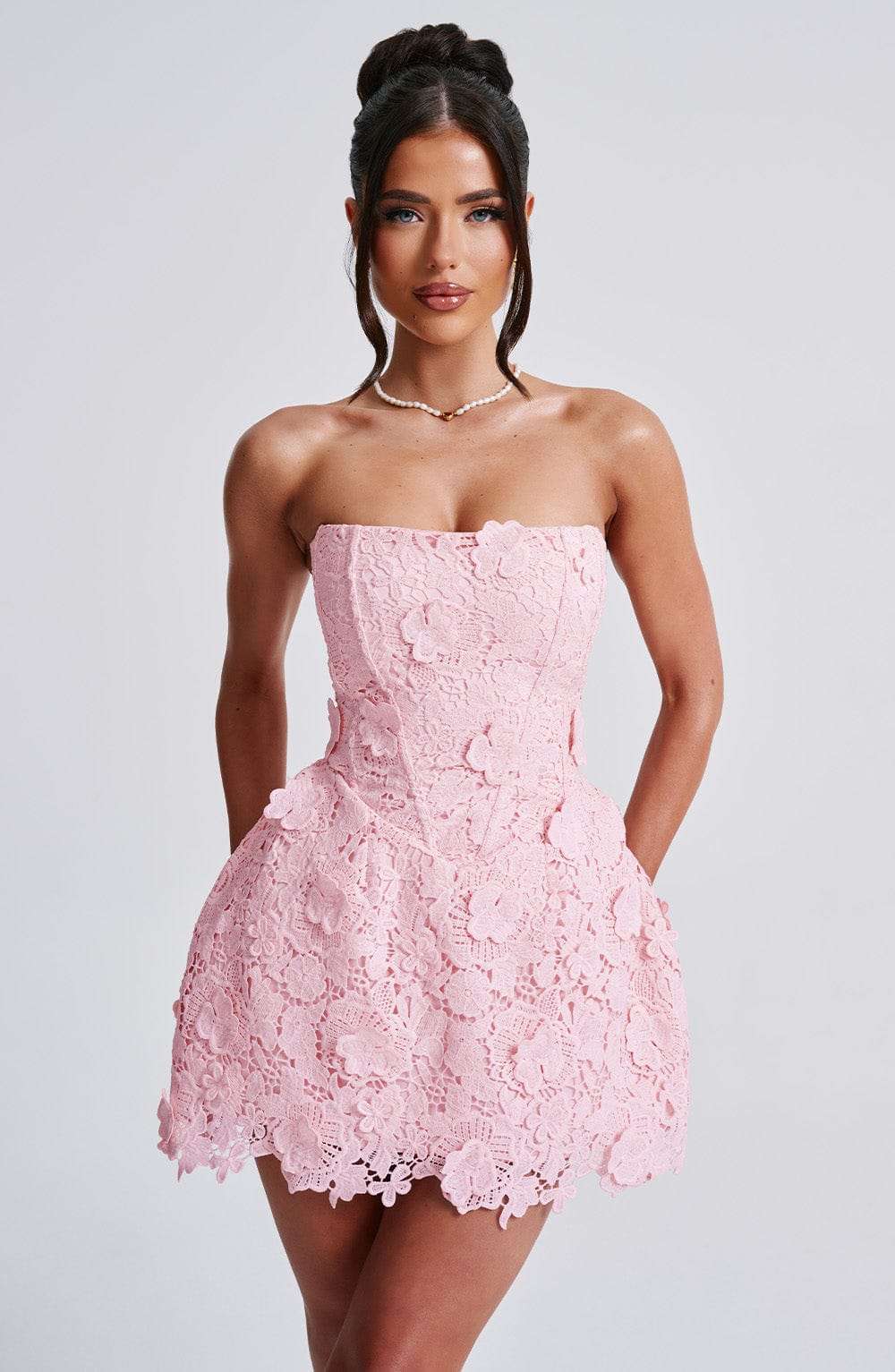 Leona Mini Dress - Blush Ryvelle